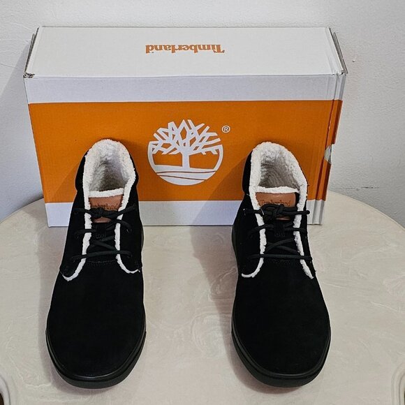 Timberland Ashwood Park Warm Lined Chukka Boot Black Suede Men\'s Size 10.5